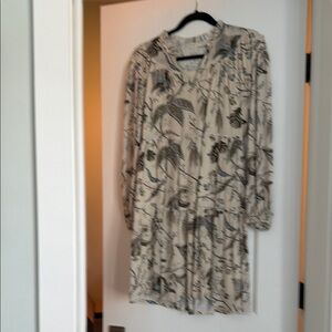 Spartina 449 Beige and Black Long Sleeve Dress